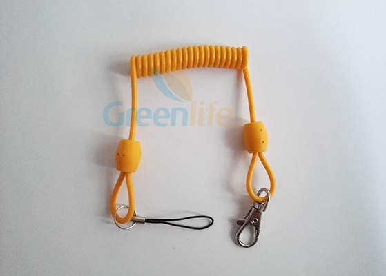 Rozciągnięte 80 cm Bungee Chowane narzędzie Smycze Yellow Spring Key Chain Holder
