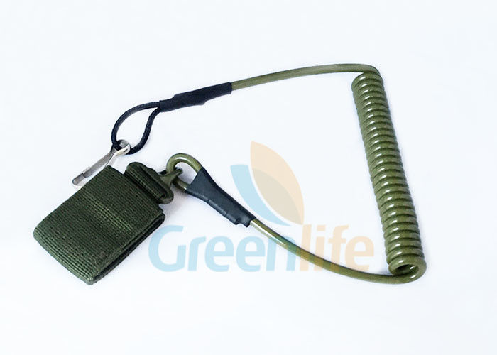 Armia Green Strong Tactical Coil Tool Smycz PU Retention For Protection