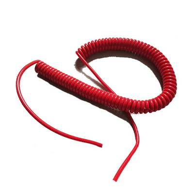Czerwony PU wiosny liny liny Custom różnych rozmiarów drutu stalowego wewnątrz lub bez