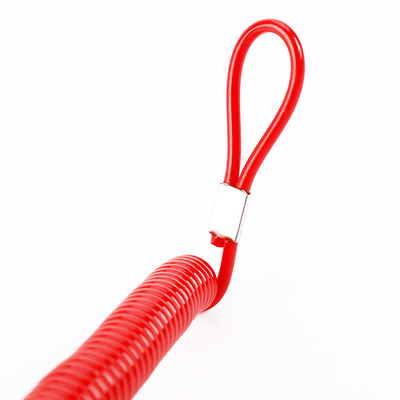Rozciągalny sznurek poliuretanowy elastyczna cewka lanyard czerwony rozciągnięty sznurek