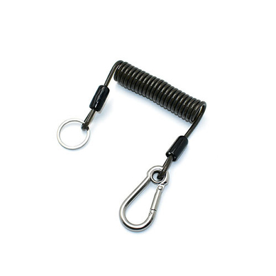 2.0 - 7.0MM Czarny Wire Coil Lanyard Rope Fall Protection dla narzędzi