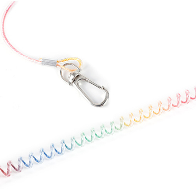 Kolorowa nylonowa lina z rdzeniem sprężynowym Papuga Latająca lina o średnicy 2,3 mm TPU dla bezpieczeństwa